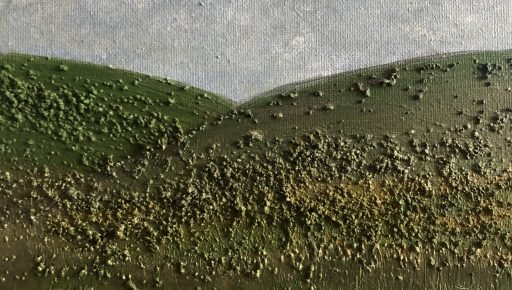 paysage peinture relief texture toile acrylique