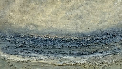 paysage marin vagues relief tableau peinture acrylique