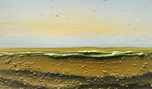 Peinture sur toile, nature, paysage, horizon,