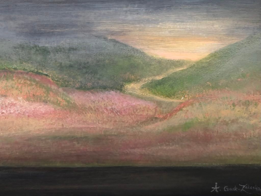 Paysage, acrylique, matin