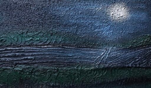 paysage nocturne en relief lune nature ciel