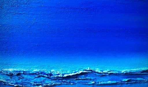 Agnieszka Gosk-Zaleska « Bleu infini » 2024 huile sur toile 33x22 cm