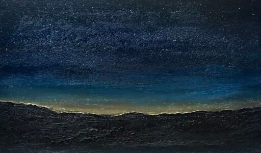 A. Gosk-Zaleska « Nuit lumineuse » 2025 mixte sur toile 41 x 33cm