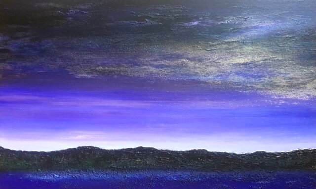 A. Gosk-Zaleska “ Heure dorée ” 2025 Mixte sur toile 120cm×80cm