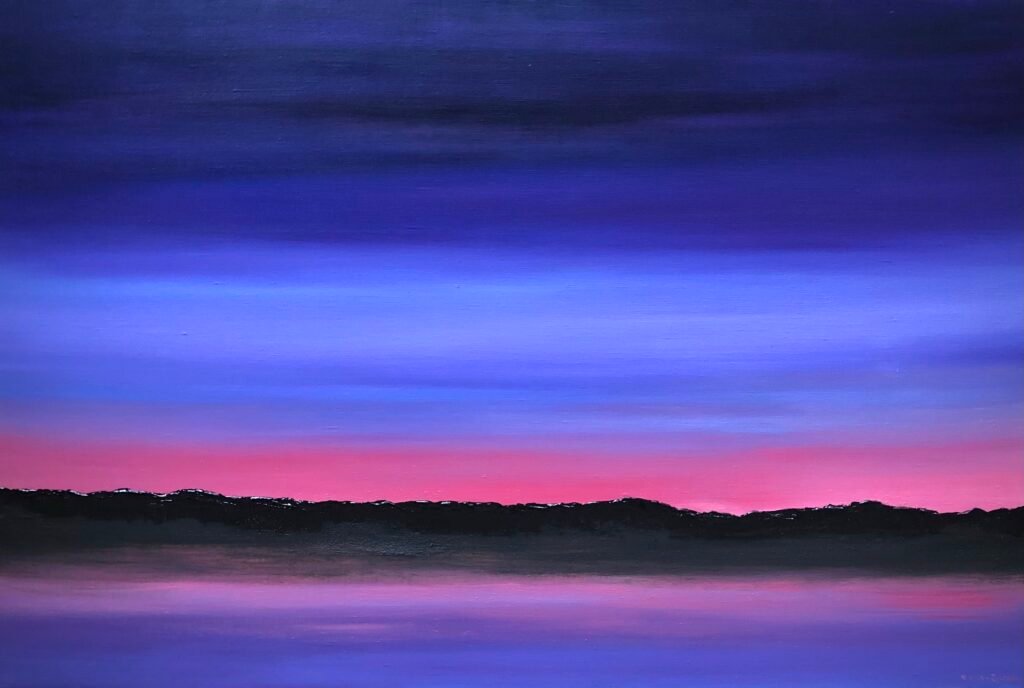 A. Gosk-Zaleska "Heure violette” 2025 Huile sur toile 120cm×80cm