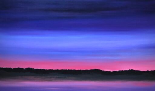 A. Gosk-Zaleska "Heure violette” 2025 Huile sur toile 120cm×80cm