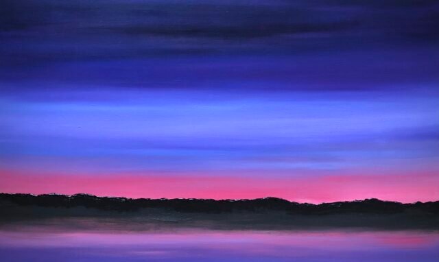 A. Gosk-Zaleska "Heure violette” 2025 Huile sur toile 120cm×80cm