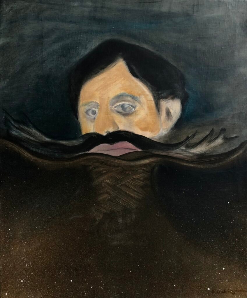 A. Gosk-Zaleska « Dans le temps » 2023 huile sur toile 46 x 38 cm Tous droits réserves : adagp