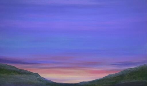 A. Gosk-Zaleska " Fugue " 2025 acrylique sur toile 150 cm x 150 cm