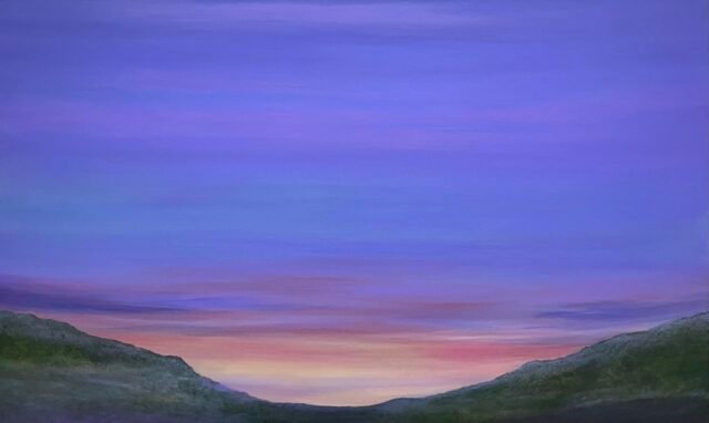 A. Gosk-Zaleska " Fugue " 2025 acrylique sur toile 150 cm x 150 cm