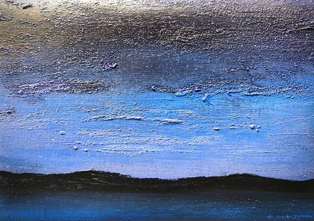 A. Gosk-Zaleska "Nocturne Op. 48, No. 1" Acrylique sur toile 33 x 22cm © adagp