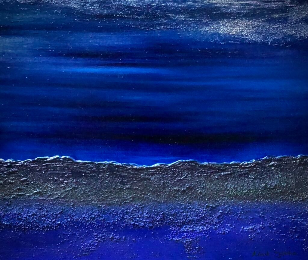 A. Gosk-Zaleska, "Nocturne Op. 27, No. 1" 2025, huile sur toile, 55 x 46 cm