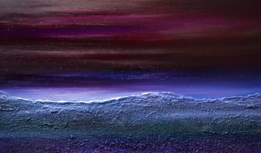 A. Gosk-Zaleska, "Nocturne Op. 27, No. 2" 2025, mixte sur toile, 55 x 46 cm