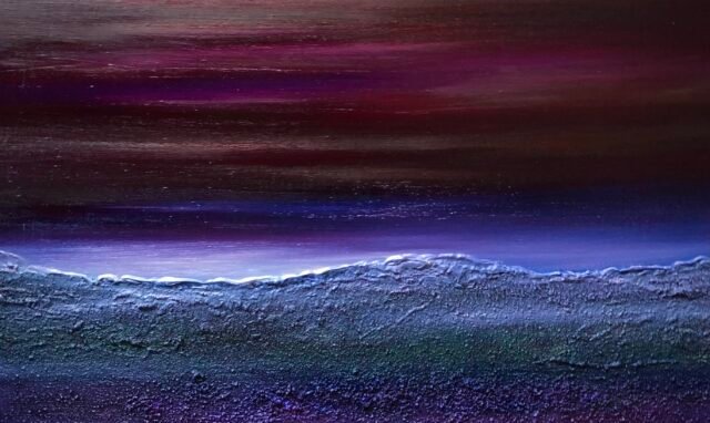 A. Gosk-Zaleska, "Nocturne Op. 27, No. 2" 2025, mixte sur toile, 55 x 46 cm