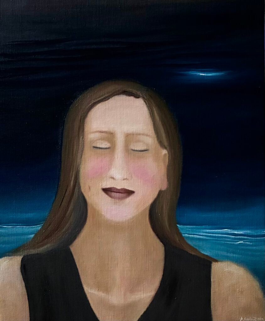 A. Gosk-Zaleska «Consciente» 2026 huile sur toile 46 x 38 cm Tous droits réserves : adagp