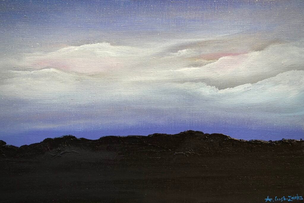 A. Gosk-Zaleska "Nocturne Op. 48, No. 2" 2025 Huile sur toile 33 x 22cm © adagp