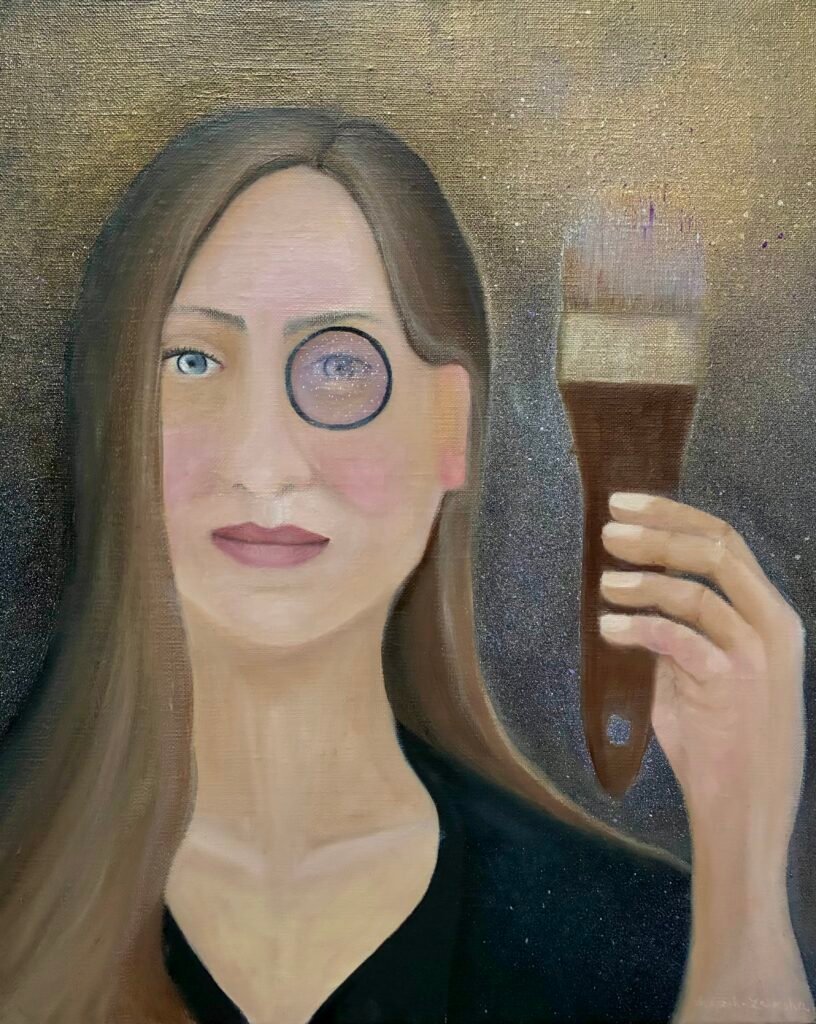 A. Gosk-Zaleska « Présente » 2026 huile sur toile 46 x 38 cm Tous droits réserves : adagp