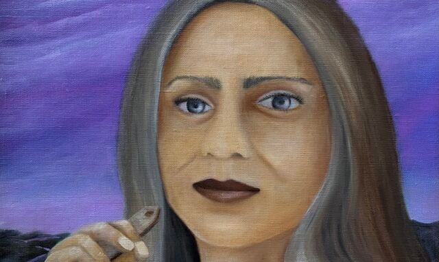 A. Gosk-Zaleska Tracer un autre monde, 2026 huile sur toile 38 x 46 cm Tous droits réserves : adagp