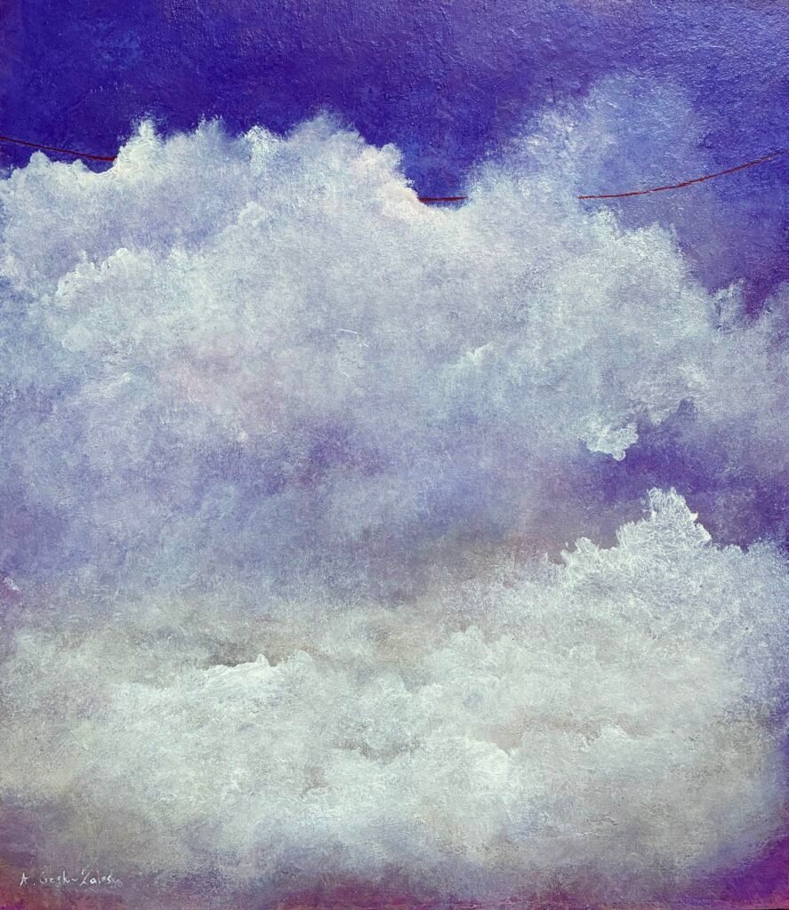 A. Gosk-Zaleska Hors réseau, 2026 acrylique sur carton 45 x 42 cm Tous droits réserves : adagp