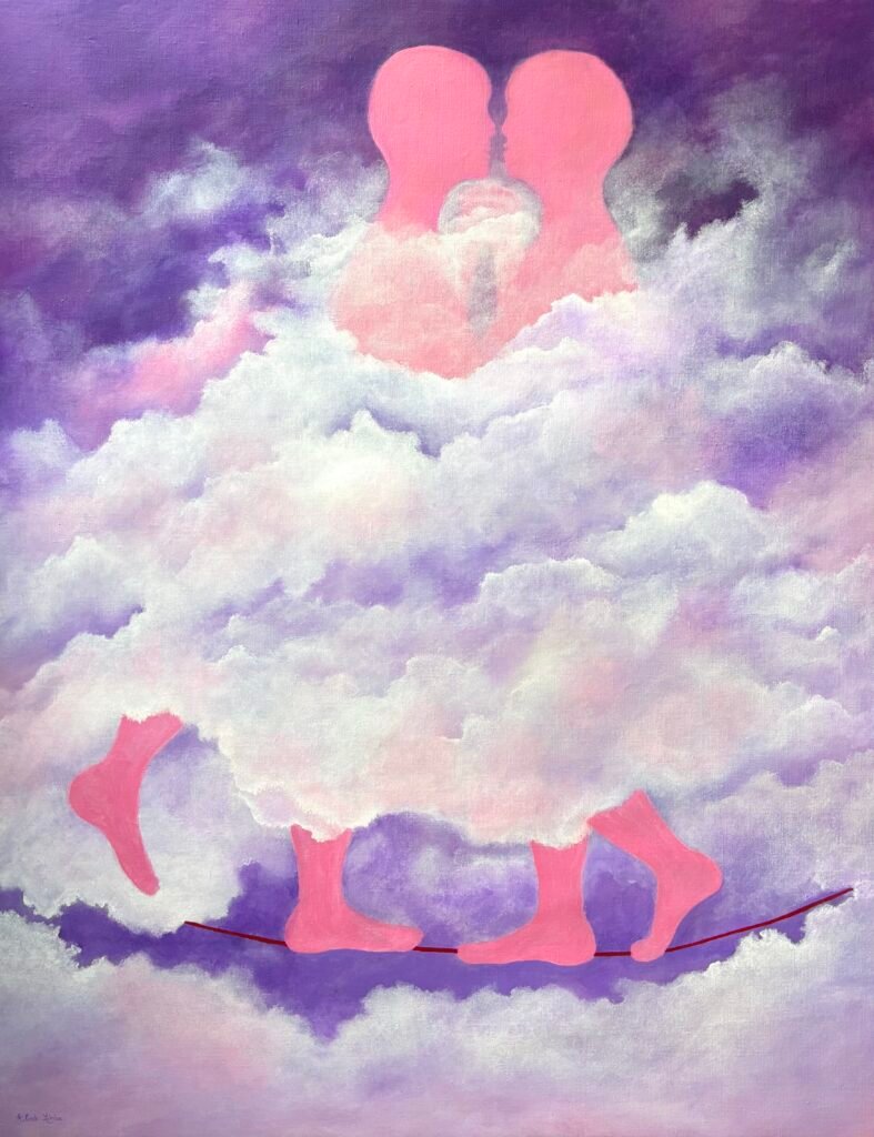 A. Gosk-Zaleska, Funambules, 2026
Acrylique sur toile 146 cm x 114 cm
© adagp